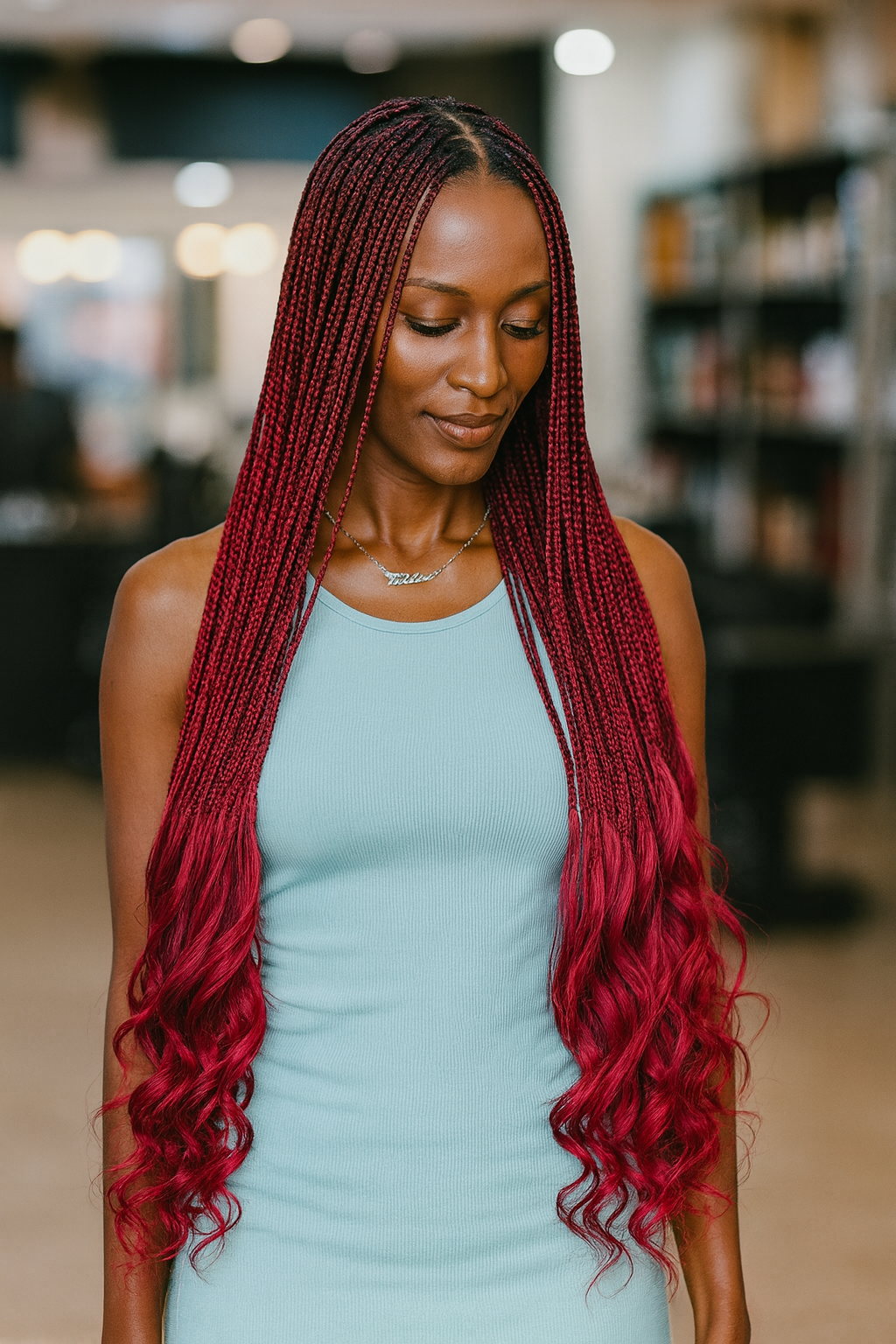 French curls- BURGUNDY