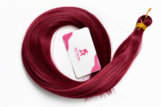 Bone Straight Braiding Hair- Colour Burgundy