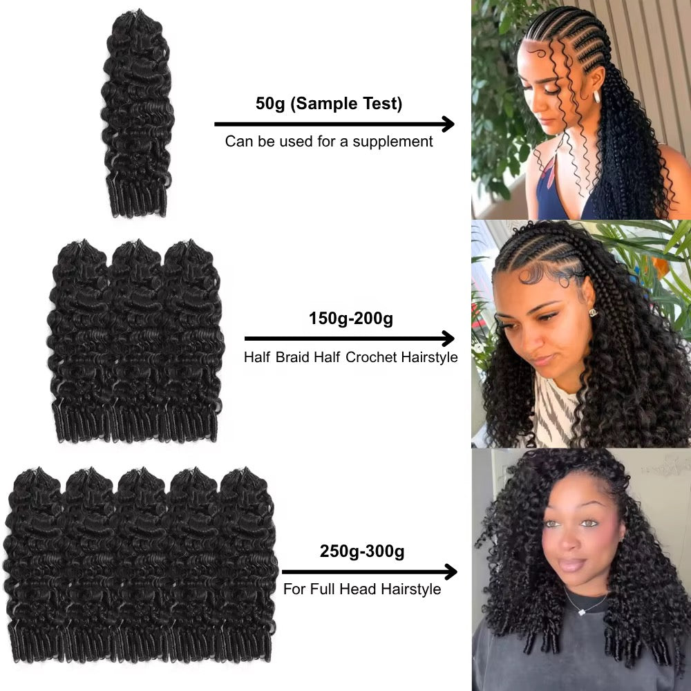 Human hair Crochet hair- Loose deep curls