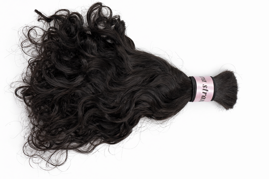 Human Hair Bulk Water Wave - Colour 1B